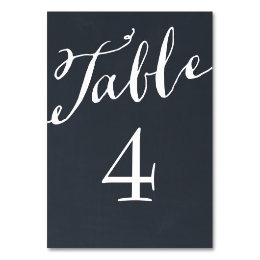 Chalkboard Chic Calligraphy Tafelnummers (Voorkant)