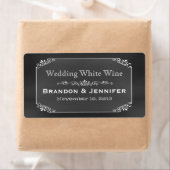 Chalkboard Chic Custom Wedding Mini Wine Labels (Insitu)