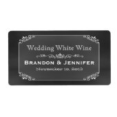 Chalkboard Chic Custom Wedding Mini Wine Labels (Voorkant)