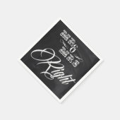 Chalkboard chique  typografie MR en MRS Servet (Hoek)