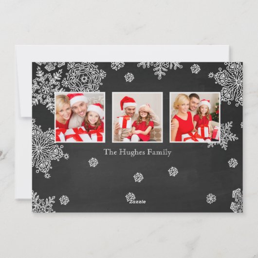 Chalkboard Chrismas nieuwe jaren | Vakantieknopkaa Feestdagenkaart (Achterkant)