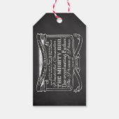 Chalkboard Christelijk Kerst Cadeaulabel (Voorkant)