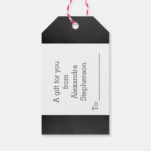 Chalkboard Christelijk Kerst Cadeaulabel (Achterkant)