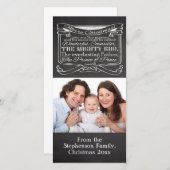 Chalkboard Christelijk Kerst Feestdagenkaart (Voorkant / Achterkant)