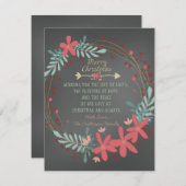 Chalkboard Christian Christmas Card Feestdagenkaart (Voorkant / Achterkant)