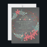 Chalkboard Christian Christmas Card Feestdagenkaart<br><div class="desc">Rustic pink and teal blue rustic werath Christian chalkboard Christmas card. This country Christian Christmas flat chalkboard Christmas card is easily customized with your details.</div>