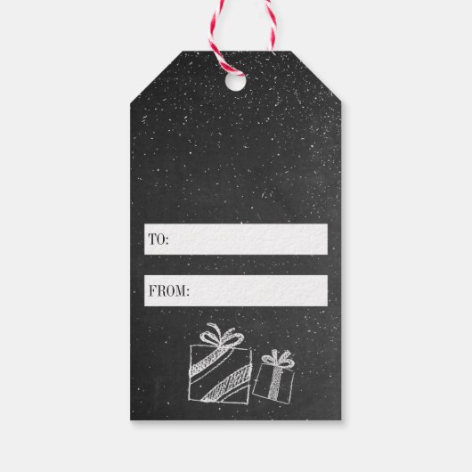 Chalkboard Christmas Funny Gift Labels | Verpakkin Cadeaulabel (Achterkant)