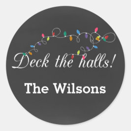 Chalkboard Christmas Lights vakantie stickers
