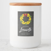 Chalkboard Christmas limoncello krans, label Voedselcontainer Etiket (Voorkant)