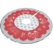 Chalkboard Christmas Polka Dots Boomrok Kerstboom Rok (Gekanteld)