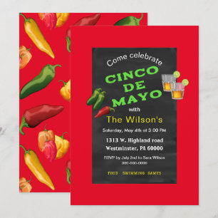 Chalkboard Cinco de Mayo Kaart