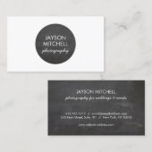 Chalkboard Circle Logo voor fotografen, ambachtsli Visitekaartje (Voorkant / Achterkant)