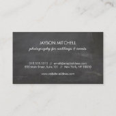 Chalkboard Circle Logo voor fotografen, ambachtsli Visitekaartje (Achterkant)