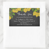 Chalkboard citroenen dank u bedrijfsinformatie rechthoekige sticker (Tas)