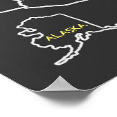 Chalkboard Classroom Map van de Verenigde Staten Poster (Hoek)