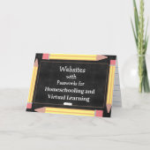 Chalkboard Classroom Resource Organizer Note Card Kaart (Voorkant)