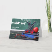 Chalkboard Classroom Teacher Waardering Bedankkaart (Voorkant)