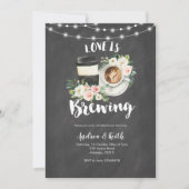 Chalkboard Coffee Love is Brouwerij Vrijgezellenfe Kaart (Voorkant)