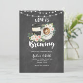 Chalkboard Coffee Love is Brouwerij Vrijgezellenfe Kaart (Staand voorkant)