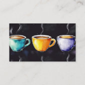 Chalkboard Coffee Shop Rewards Loyalty Punch Card Visitekaartje (Achterkant)