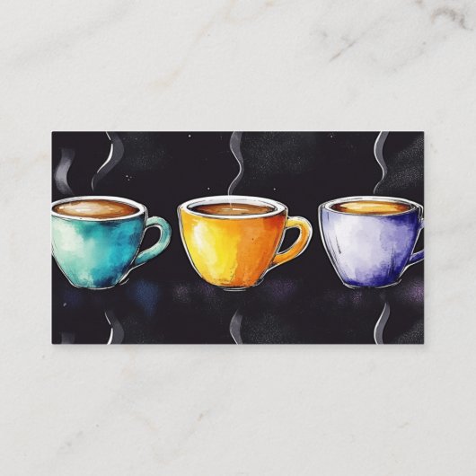 Chalkboard Coffee Shop Rewards Loyalty Punch Card Visitekaartje (Achterkant)