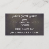 Chalkboard Coffee Shop Visitekaartje (Achterkant)