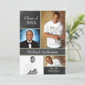 Chalkboard Collage Basketball - Aankondiging Afstu (Staand voorkant)