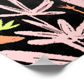 Chalkboard Colorful Dino Baby shower Welkom Poster (Hoek)