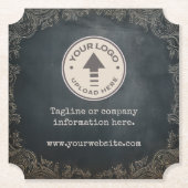 Chalkboard Company Business Logo Kartonnen Onderzetters (Voorkant)