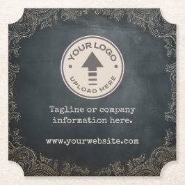  Chalkboard Company Business Logo Kartonnen Onderzetters