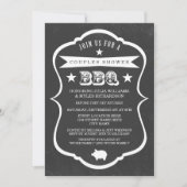 Chalkboard Couples Shower BBQ Uitnodiging (Voorkant)