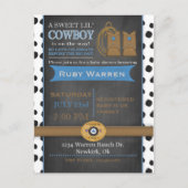 Chalkboard Cowboy Baby shower Uitnodiging (Voorkant)