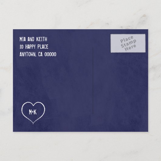 Chalkboard Cowboy Boots Briefkaart (Achterkant)