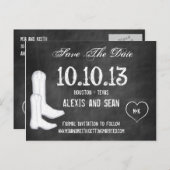 Chalkboard Cowboy Boots Briefkaart (Voorkant / Achterkant)