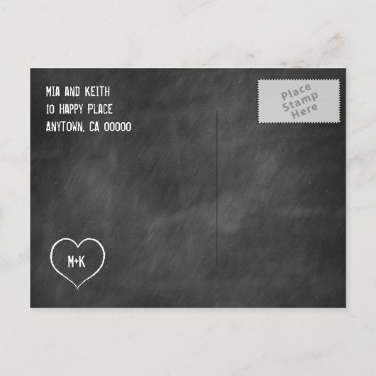 Chalkboard Cowboy Boots Briefkaart (Achterkant)