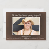 Chalkboard cranberry Lingerie Shower foto Invite Kaart (Achterkant)