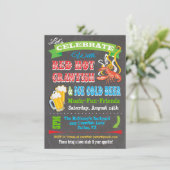 Chalkboard Crawfish Boil Party-uitnodigingen Kaart (Staand voorkant)