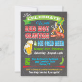 Chalkboard Crawfish Boil Party-uitnodigingen Kaart (Voorkant)
