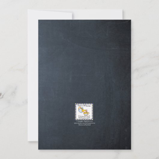 Chalkboard Crazy Quilt Holiday Party uitnodiging (Achterkant)