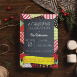 Chalkboard Crazy Quilt Holiday Party uitnodiging<br><div class="desc">Deze casual chique uitnodiging is ideaal voor elke vakantie gelegenheid. Elk item is volledig aanpasbaar om precies te zeggen wat je wilt. Geweldig voor een kerstfeest,  feestdag,  cadeauruil of vakantiethee.</div>