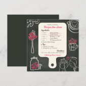 Chalkboard creatief recept bruiloft uitnodiging ka (Voorkant / Achterkant)