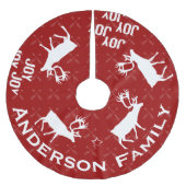 Chalkboard Crossed Arrow Reindekerst Kerstboom Rok (Voorkant)