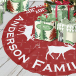 Chalkboard Crossed Arrow Reindekerst Kerstboom Rok<br><div class="desc">Rode rendierkerst bij Crossed Arrow</div>