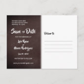 Chalkboard Cupids Sla de datum op Aankondigingskaart (Achterkant)