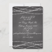 Chalkboard Custom Wedding Invites Kaart (Achterkant)