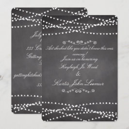 Chalkboard Custom Wedding Invites Kaart