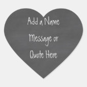 Chalkboard CustomizeABLEs Hart Sticker (Voorkant)