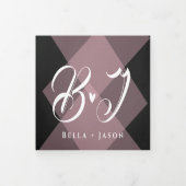 Chalkboard | Cute Pastel Multi Photo Wedding Drieluik Uitnodiging (Cover)