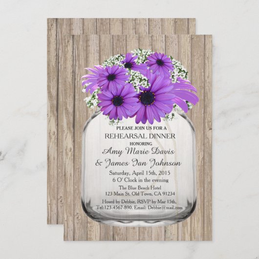 Chalkboard daisies repetitie maisy3 kaart (Voorkant / Achterkant)