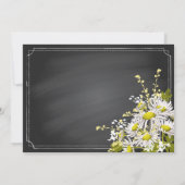 Chalkboard Daisies Rustic Modern Dank je Bedankkaart (Achterkant)
